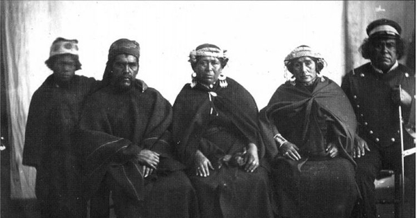 Cacique Juan Huaraman, su hermano y Juan Soldado, 1863