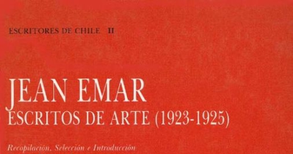 Jean Emar : escritos de arte (1923-1925)