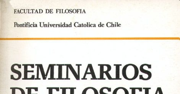 Seminarios de filosofía : v. 1, 1988