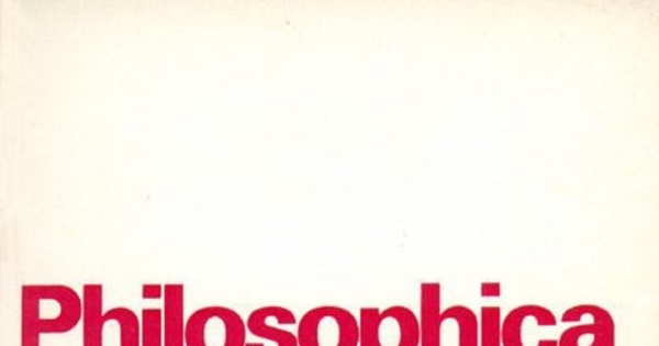 Philosophica : v. 1, 1978
