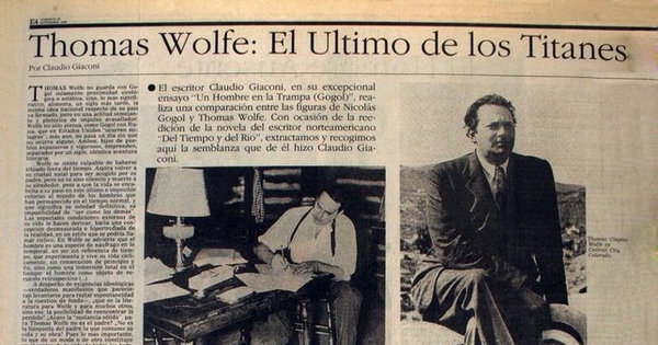 Thomas Wolfe: El último de los Titanes