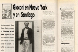 Giaconi en Nueva York y en Santiago
