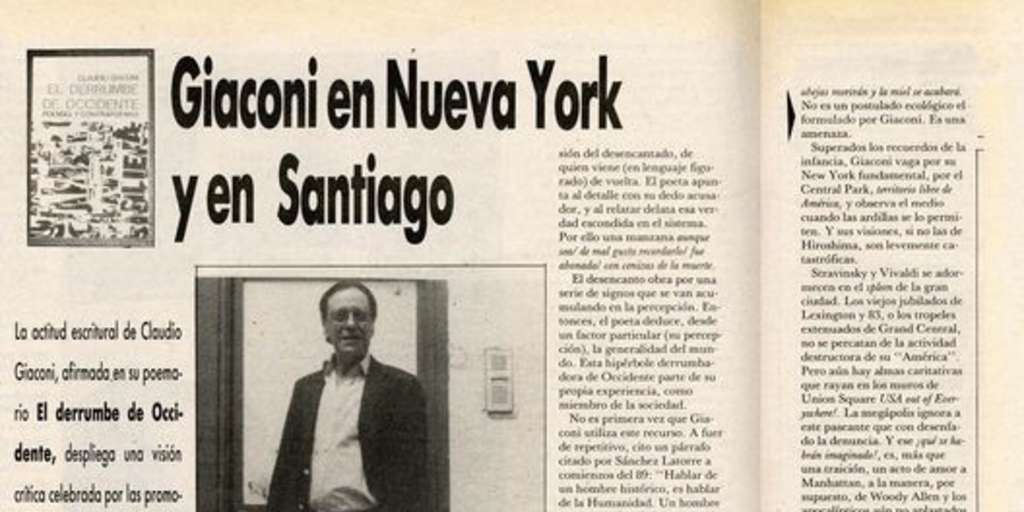 Giaconi en Nueva York y en Santiago