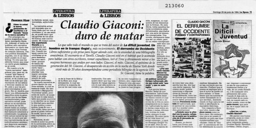 Claudio Giaconi, duro de matar