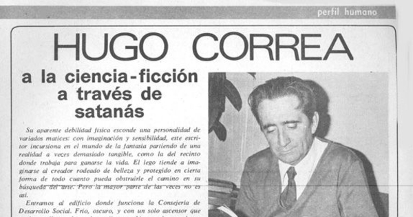 Hugo Correa a la ciencia-ficción a través de Satanás