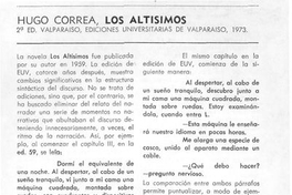 Hugo Correa, Los altísimos