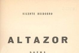 Altazor : poema