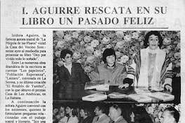 I. Aguirre rescata en su libro un pasado feliz
