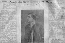 Joaquín Díaz Garcés, redactor de El Mercurio