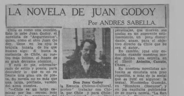 La novela de Juan Godoy