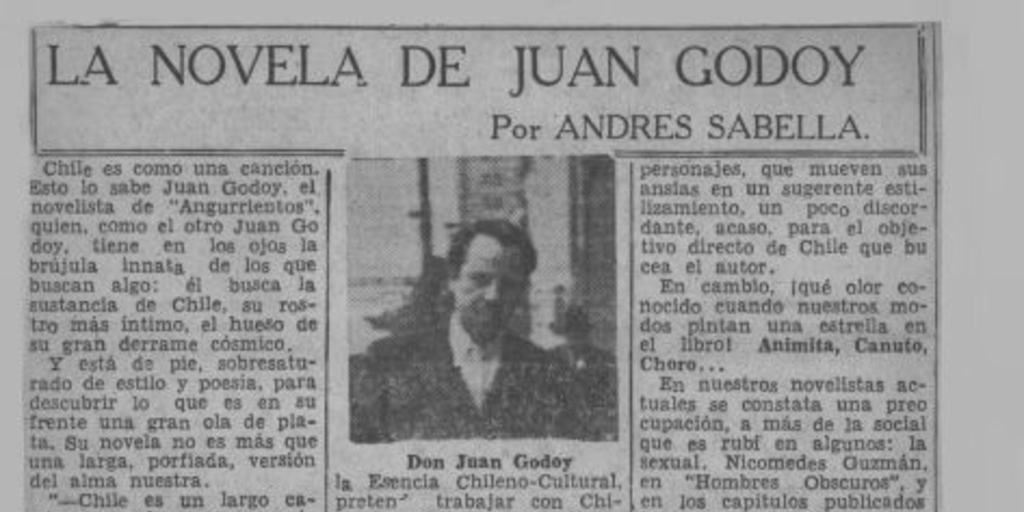 La novela de Juan Godoy