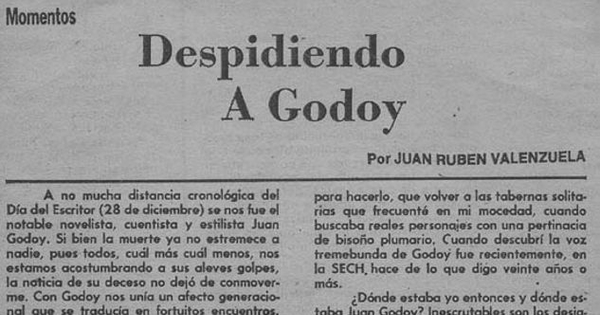 Despidiendo a Godoy