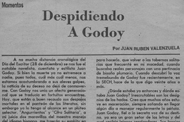 Despidiendo a Godoy