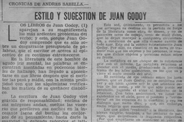 Estilo y sugestión de Juan Godoy