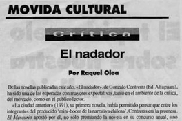 Movida cultural : crítica : El nadador