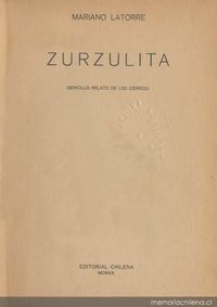 Zurzulita : (sencillo relato de los cerros)
