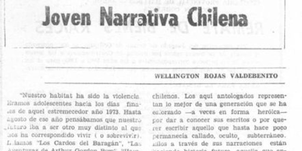 Joven narrativa chilena