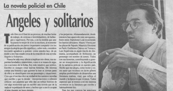 Ángeles y solitarios : la novela policial en Chile