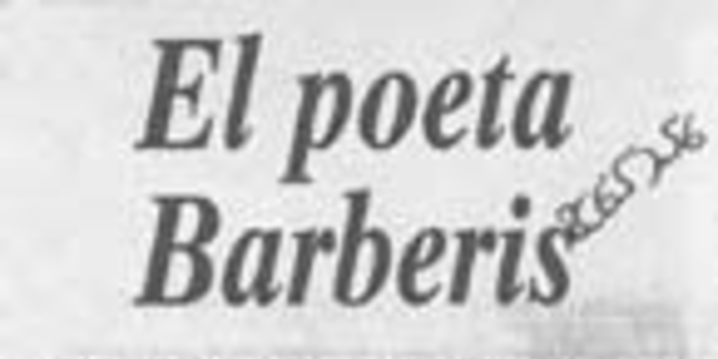 El poeta Barberis
