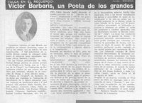 Víctor Barberis, un poeta de los grandes