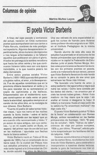 El poeta Víctor Barberis