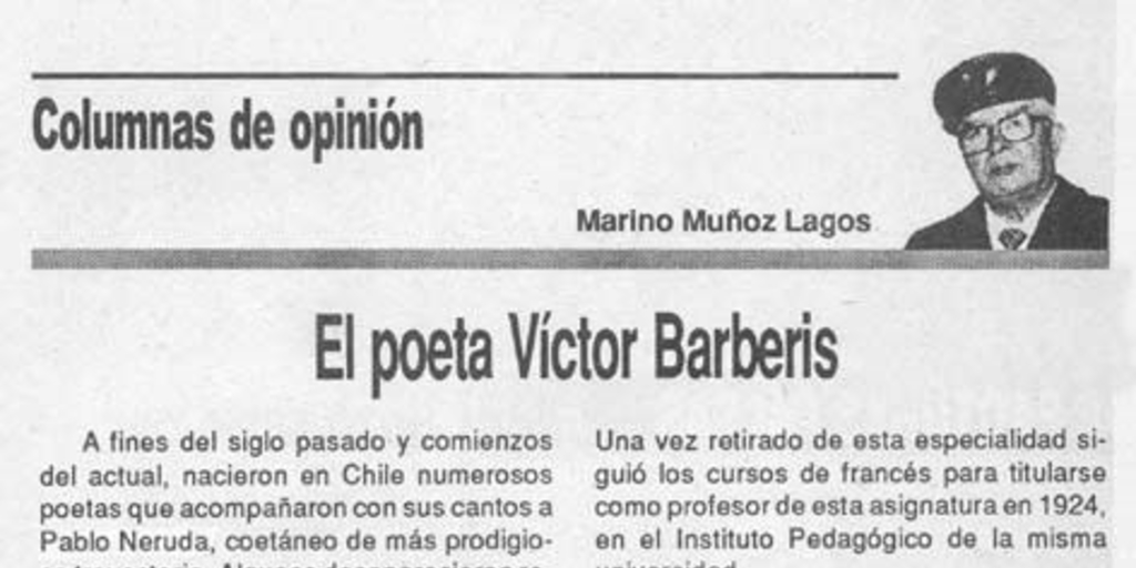 El poeta Víctor Barberis