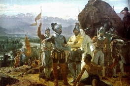La fundación de Santiago por Pedro de Valdivia, 1889