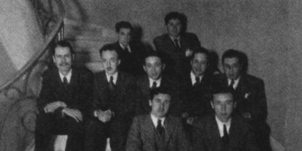 Héctor Barreto a la izquierda y Miguel Serrano a la derecha, ca. 1935