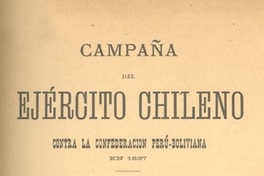 Campaña del Ejército chileno contra la Confederación Perú-Boliviana en 1837