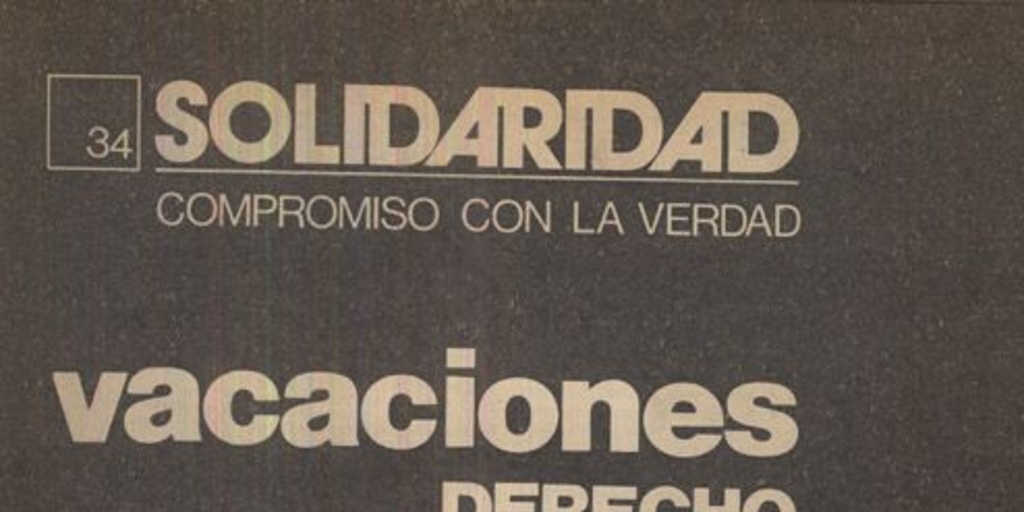 Solidaridad : n° 34-61, enero-diciembre de 1978