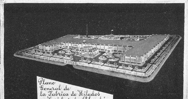 Plano general de la Fábrica de Hilados y Tejidos de Algodón Yarur Hnos., 1937