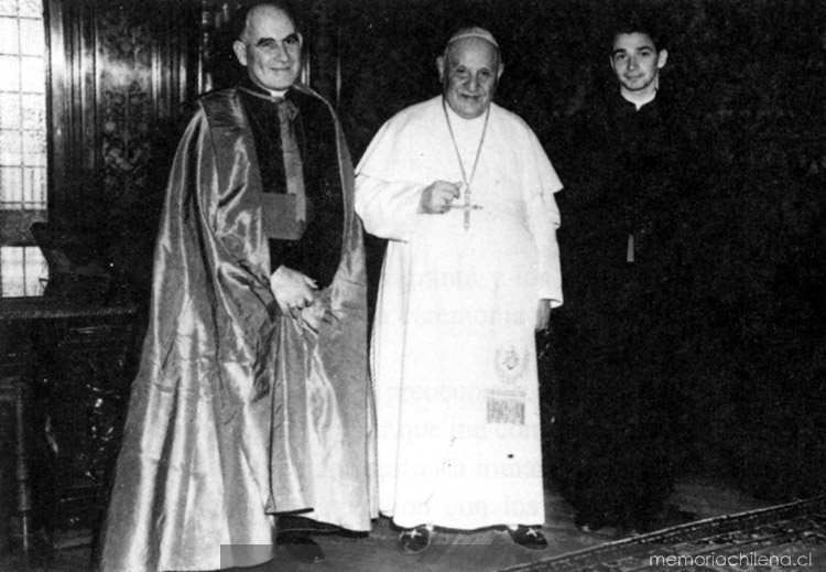 El Papa Juan XXIII y el Cardenal Raúl Silva Henríquez en Roma, 1960