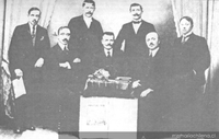 Directorio del semanario "Domovina", de la comunidad croata de Punta Arenas, 1916