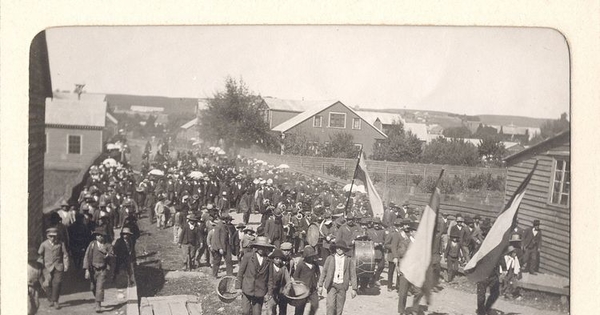 Recibimiento del Presidente Pedro Montt en Victoria