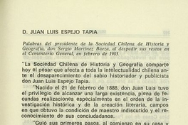 D. Juan Luis Espejo Tapia