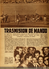 Transmisión de mando. Audaz italiano, campeón de 1948, entregó el cetro a Universidad Católica, nuevo campeón del fútbol profesional