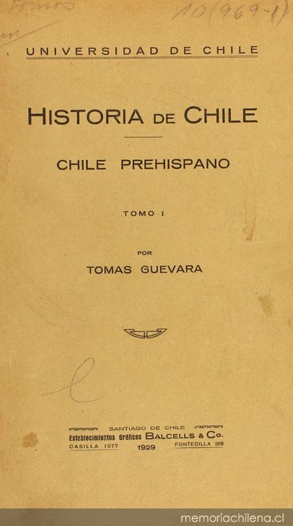 Historia de Chile : Chile prehispano : tomo 1