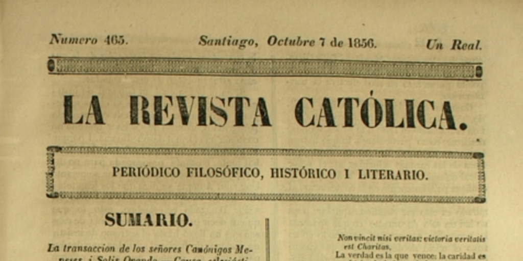 La transacción de los señores canónigos Meneses y Solis Ovando