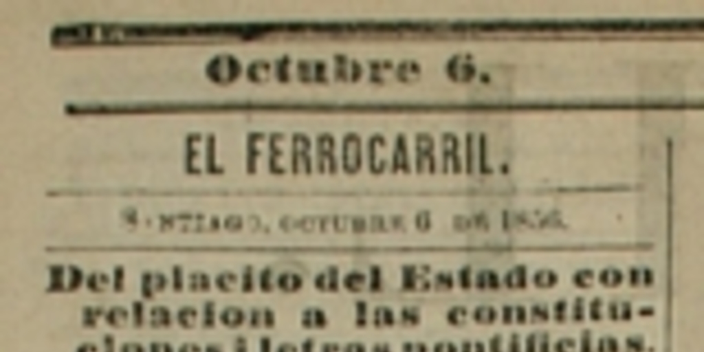 Del plácito del Estado con relación a las constituciones i letras pontificias