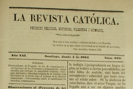 La Revista católica: nº 820-826, 4 de junio a 16 de julio de 1864