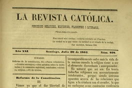 La Revista Católica : n° 1828, 30 de julio de 1864