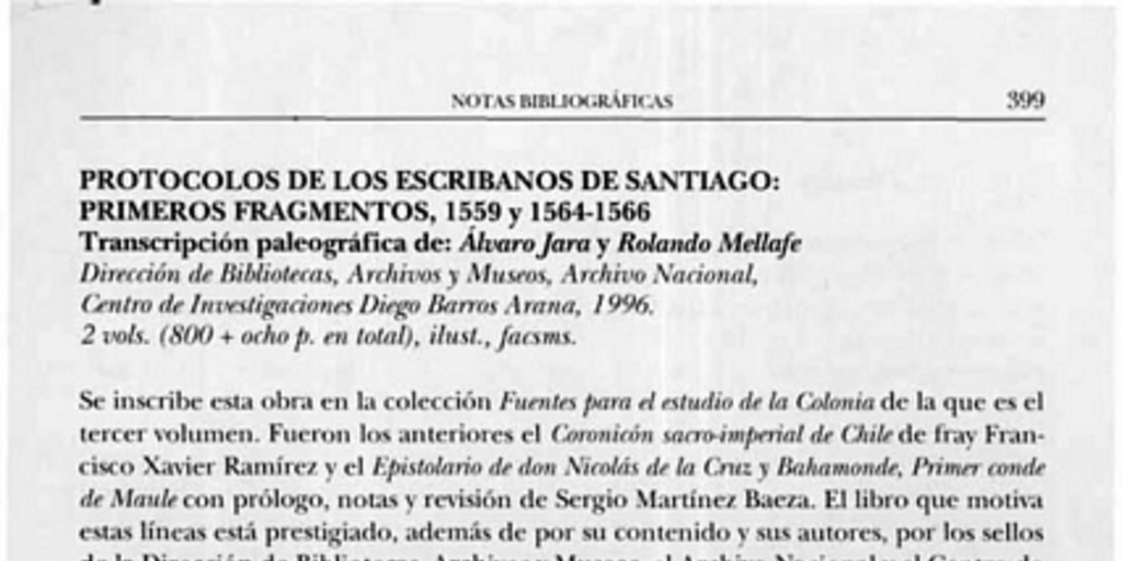 Protocolos de los escribanos de Santiago