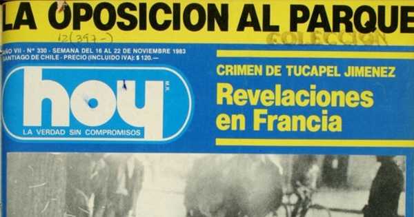 Hoy: n° 330, 16 al 22 noviembre de 1983