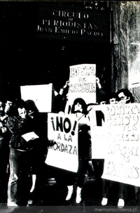 Periodistas protestando, ca. 1985