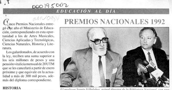 Premios Nacionales 1992