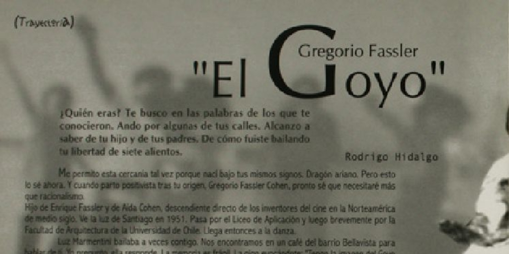 Gregorio Fassler : "El Goyo"