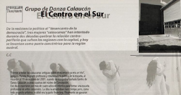 El centro en el sur : Grupo de Danza Calaucán