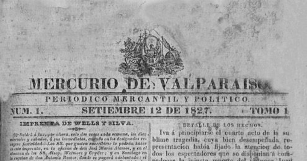 El Mercurio de Valparaíso : n° 1, 12 de septiembre de 1827