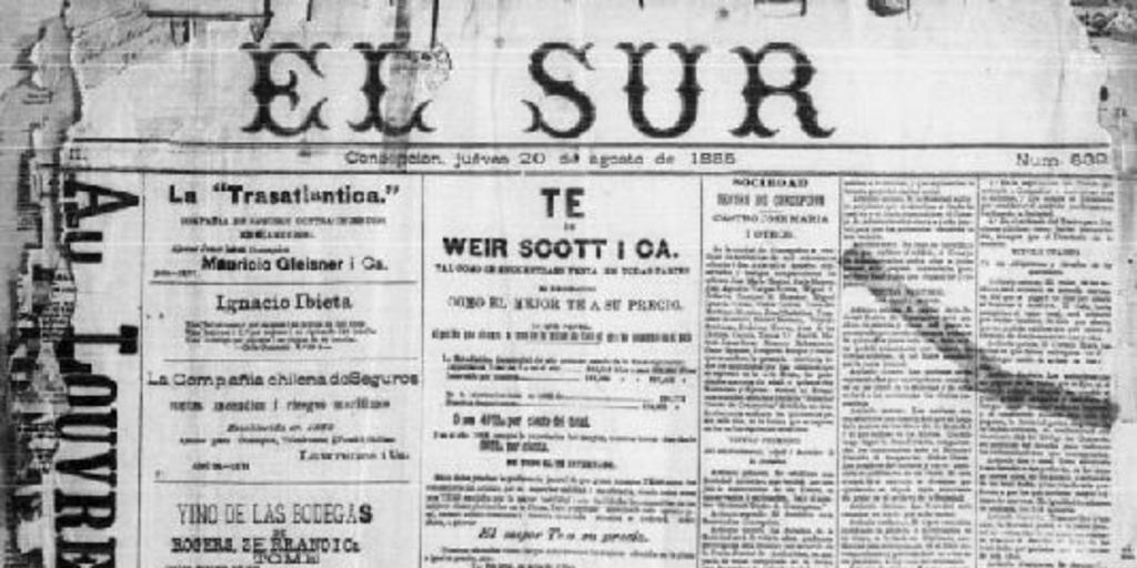 El Sur : año 3, n° 839, 20 de agosto de 1885