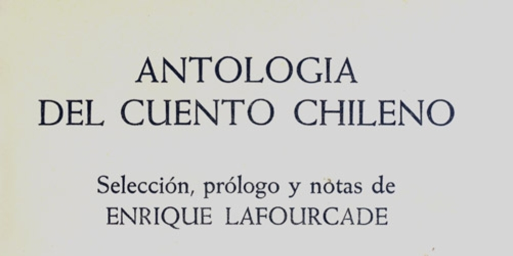 Antología del cuento chileno : v. 3